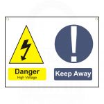 "Danger High Voltage   Keep Away" Sign 450 x 600mm